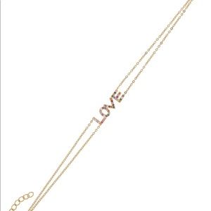 Love rainbow bracelet,bracelet with love words,lov